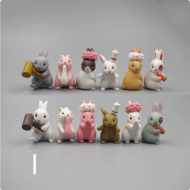 Figurines Mini Animaux en Résine – Décoration de Micro-Paysages DIY