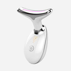 Appareil de massage facial de beauté, appareil facial à micro-courant de beauté ondulé 7 couleurs contre l'acné pour le raffermissement de la peau du visage et du cou,