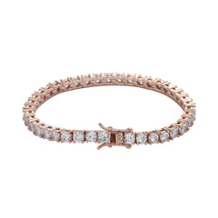 Bracelet Hip Hop en Cuivre Zirconium, Simple Rang, Type Tennis