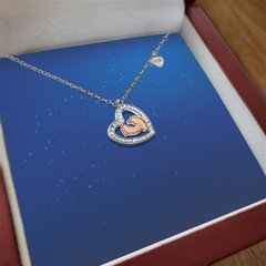 Baby Feet Heart Necklace