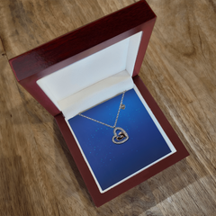 Baby Feet Heart Necklace