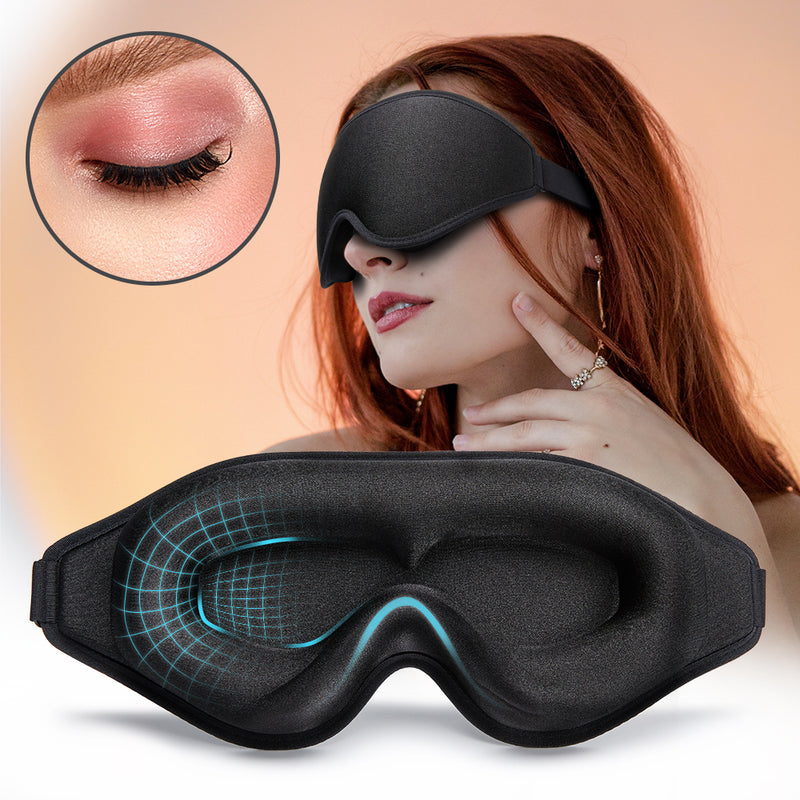 Masque de sommeil 3D en mousse à mémoire de forme naturelle pour plus de confort